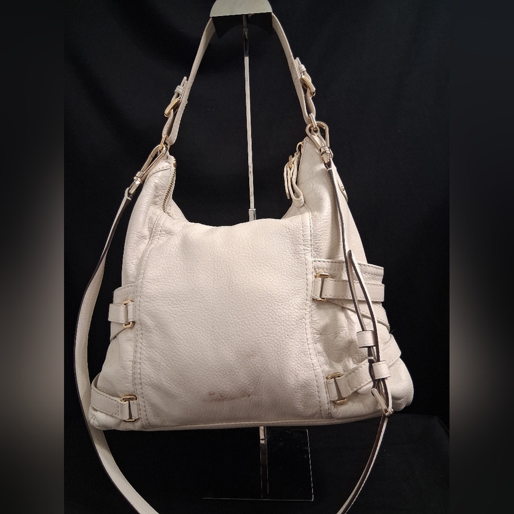 Michael Kors Cream Leather Satchel with Gold Hardware - Picture 2 of 12